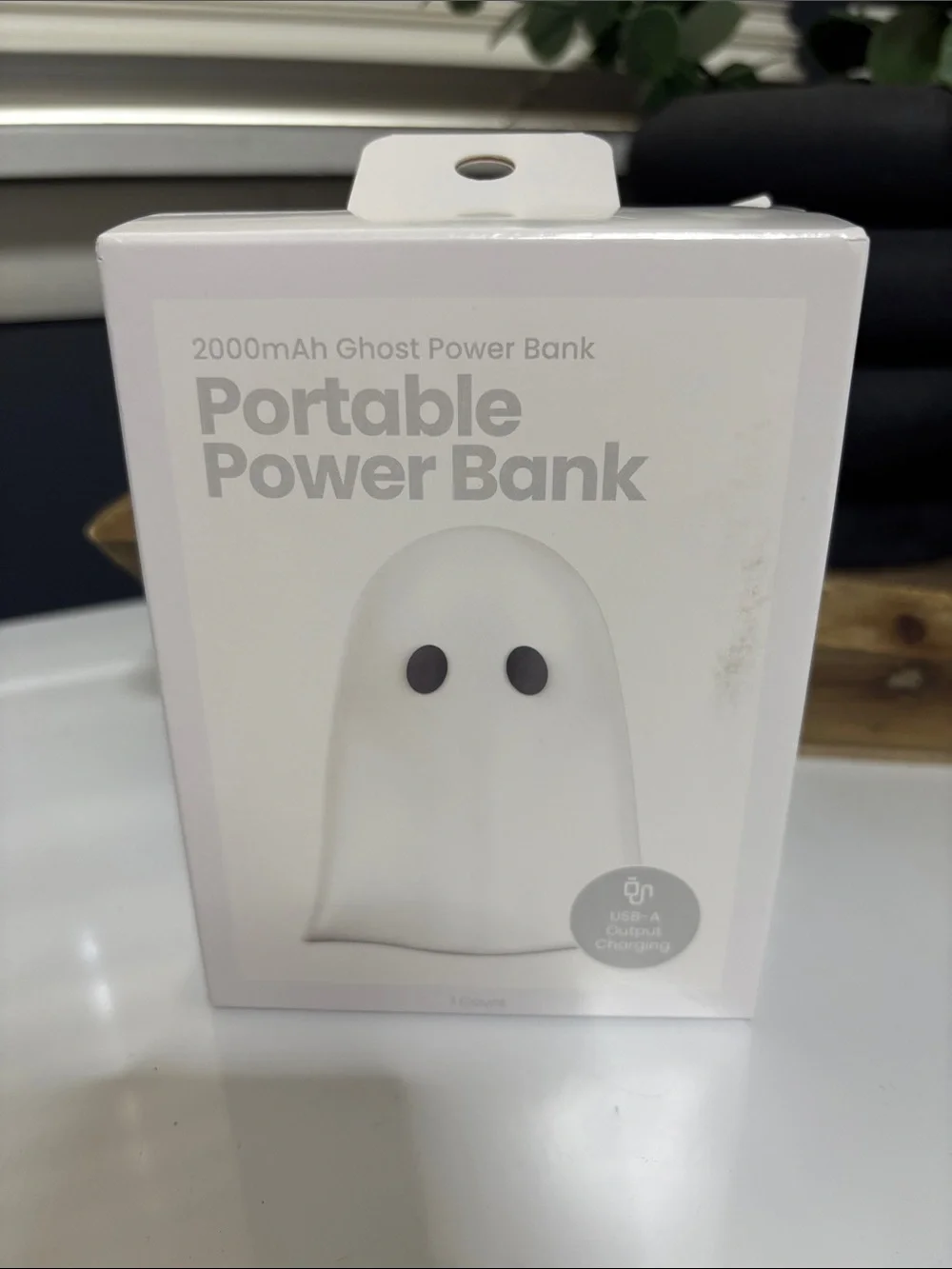 Portable Ghost Power Bank - White